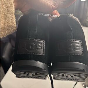 UGG Kids Black Suede Boots